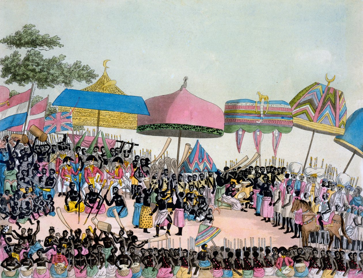 Vista panoramica del Yam Custom, da Costumi dei... di Giulio Ferrario, c.1820-30 da Italian School