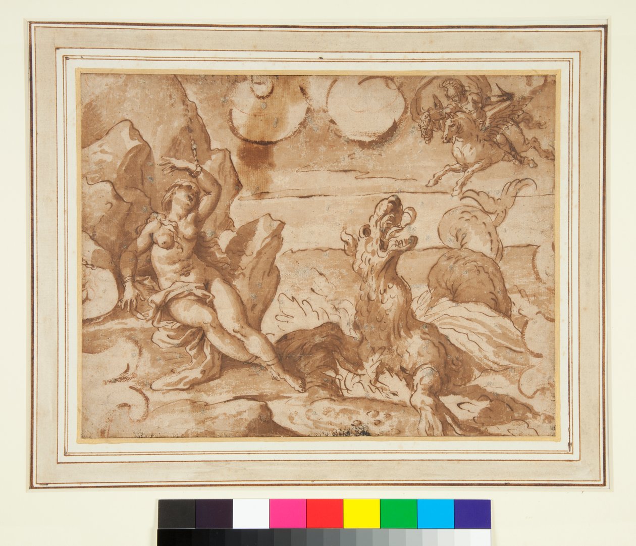 Perseo salva Andromeda da Italian School
