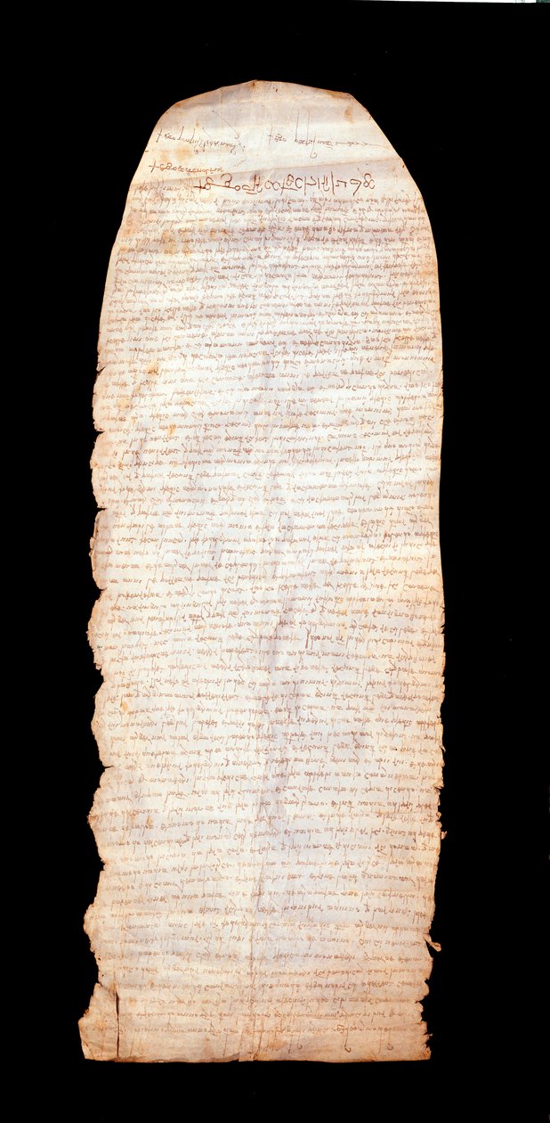 Placito cassinese detto Placito capuano (de Capoue) primo documento redatto in lingua volgare italiana nel marzo 960. Fu riformato dal principato longobardo di Capua. Montecassino (Frosinone), Museo dell