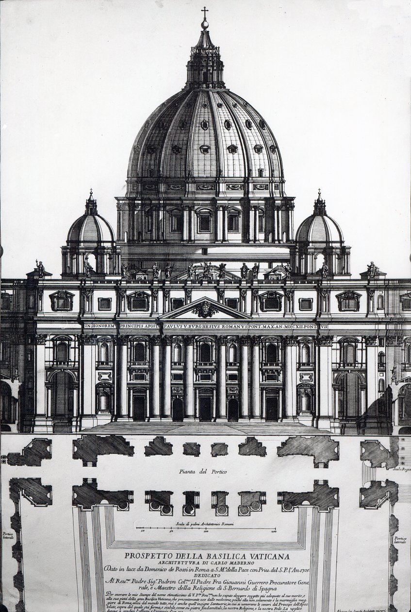 Piano di San Pietro, Roma, inciso da Alessandro Specchi da Italian School