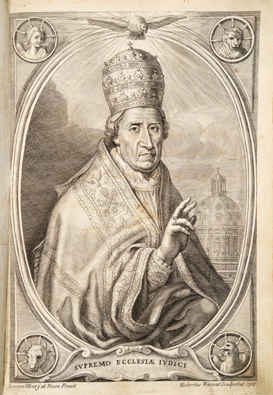 Papa Clemente XI, pub. 1717 da Italian School