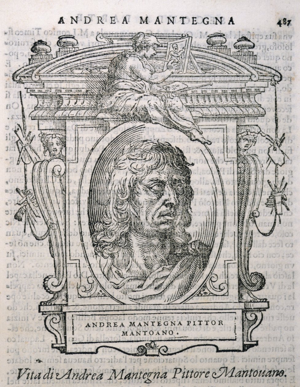 Ritratto di Andrea Mantegna (c.1430-1506) da Le vite de