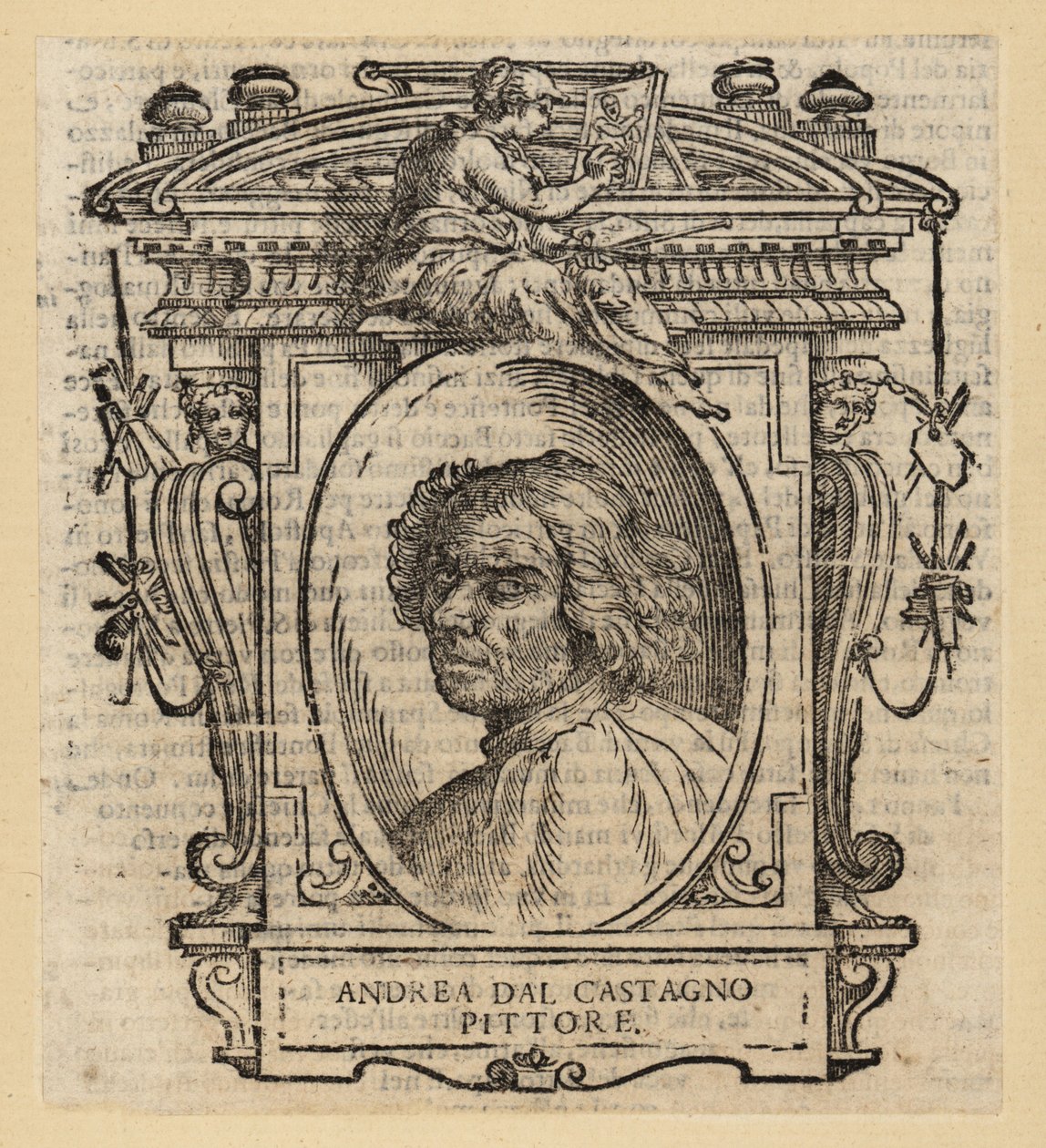 Ritratto di Andrea dal Castagno, pittore italiano di Firenze, circa 1419-1457 da Italian School