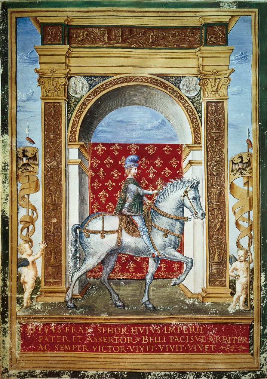 Ritratto di Francesco Sforza a cavallo da Italian School