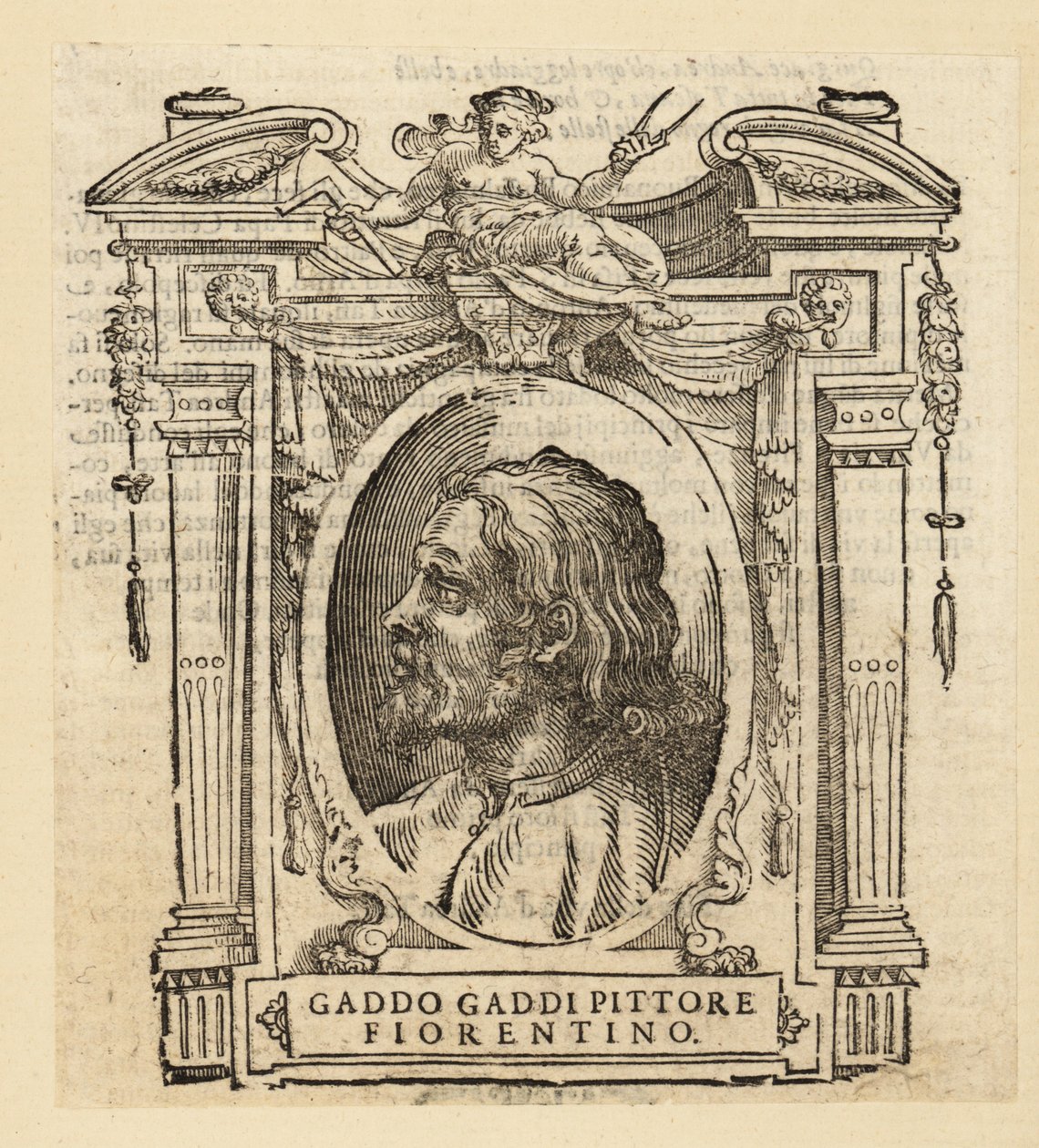 Ritratto di Gaddo Gaddi, pittore e mosaicista italiano di Firenze in stile gotico, circa 1239-circa 1312 da Italian School