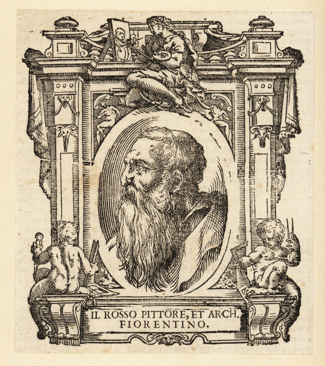 Ritratto di Giovanni Battista di Jacopo, noto come Rosso Fiorentino o Il Rosso, architetto italiano e pittore manierista a olio e affresco della scuola fiorentina da Italian School