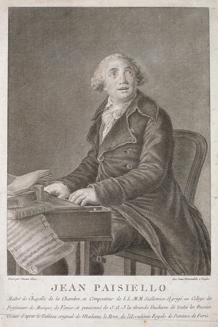 Ritratto di Giovanni Paisiello inciso da Vincent Aloja da Italian School