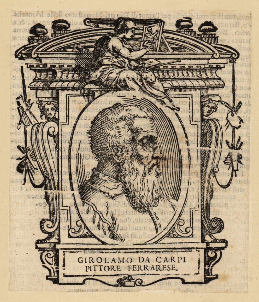 Ritratto di Girolamo Da Carpi, pittore e decoratore italiano che lavorò alla corte della Casa d