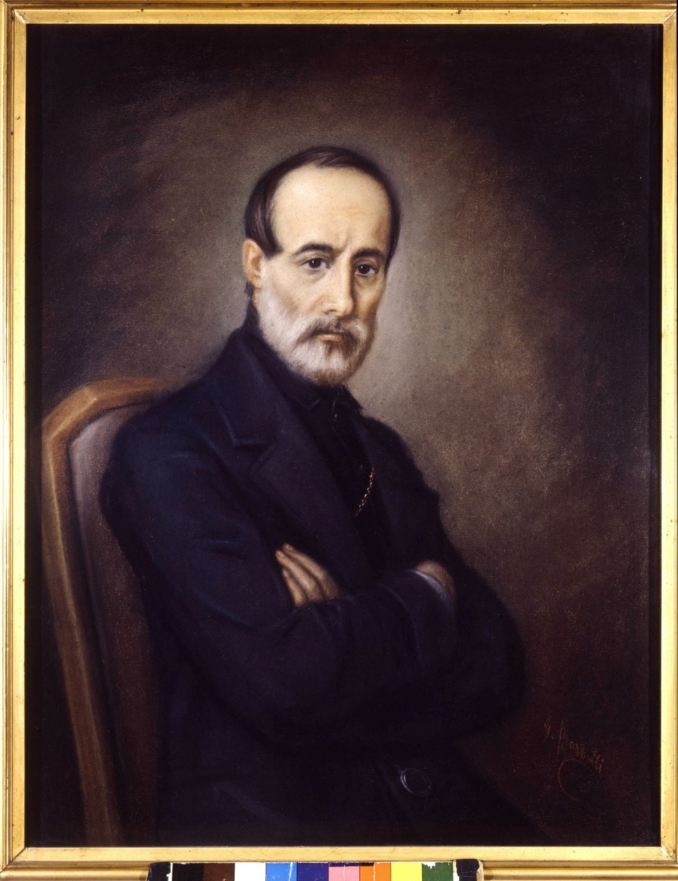 Ritratto di Giuseppe Mazzini (1805 o 1808 - 1872). Dipinto del XIX secolo. Museo del Risorgimento. Milano da Italian School