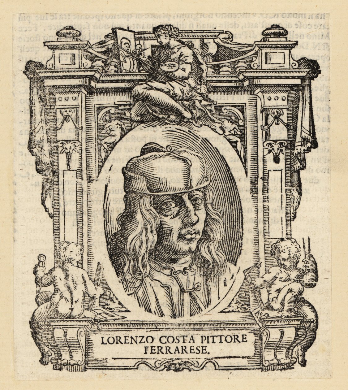 Ritratto di Lorenzo Costa, pittore italiano di Ferrara del Rinascimento da Italian School