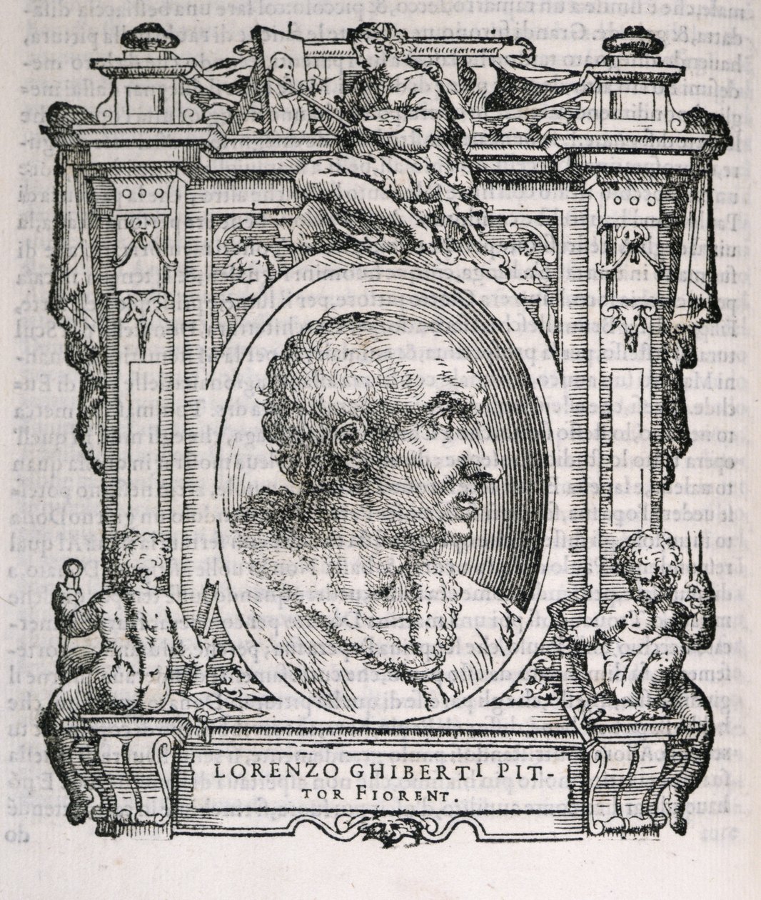 Ritratto di Lorenzo Ghiberti (1378-1455) da Le vite de