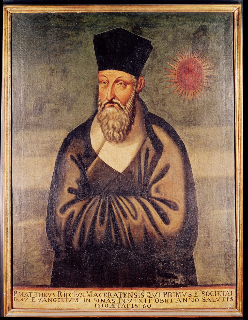 Ritratto di Matteo Ricci (1552-1610) missionario italiano, fondatore della missione gesuita in Cina da Italian School