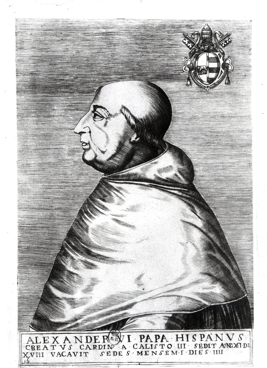 Ritratto di Papa Alessandro VI (1492-1503) XVI-XVII secolo da Italian School