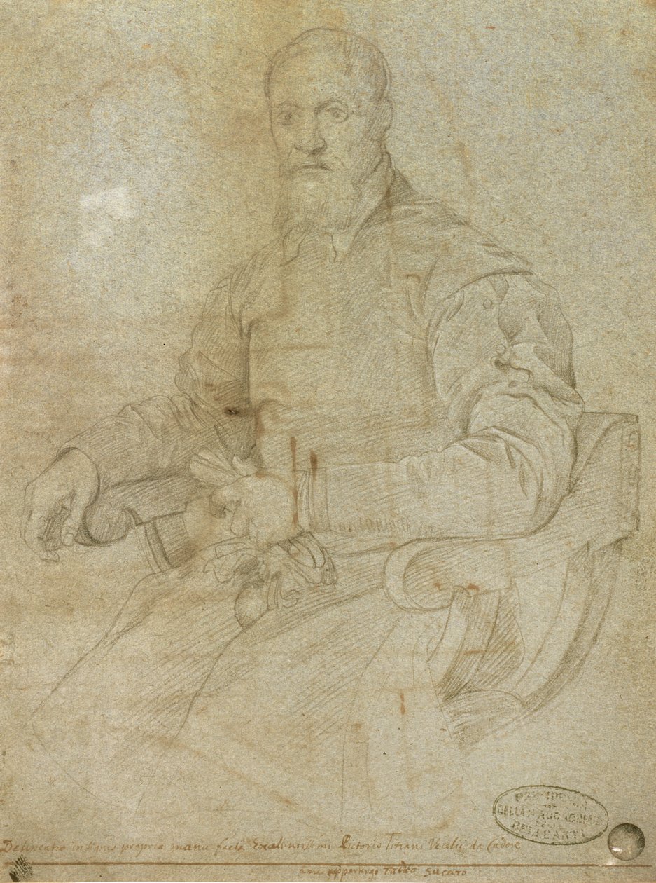 Ritratto di Tiziano (Tiziano Vecellio) (c.1485-1576) Scuola Romana da Italian School