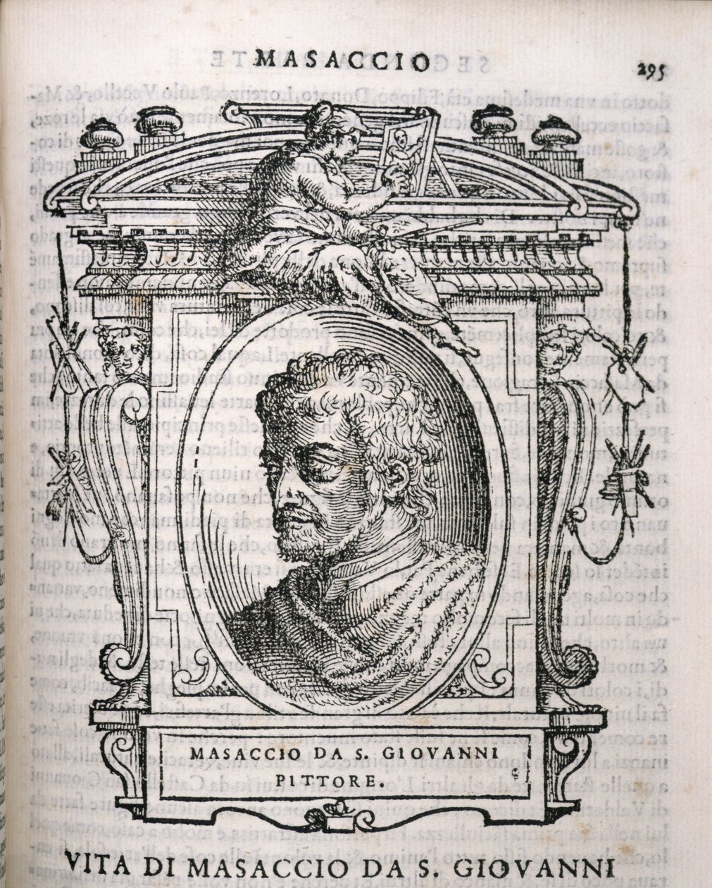 Ritratto di Tomaso Masaccio (1401-28) da Le vite de