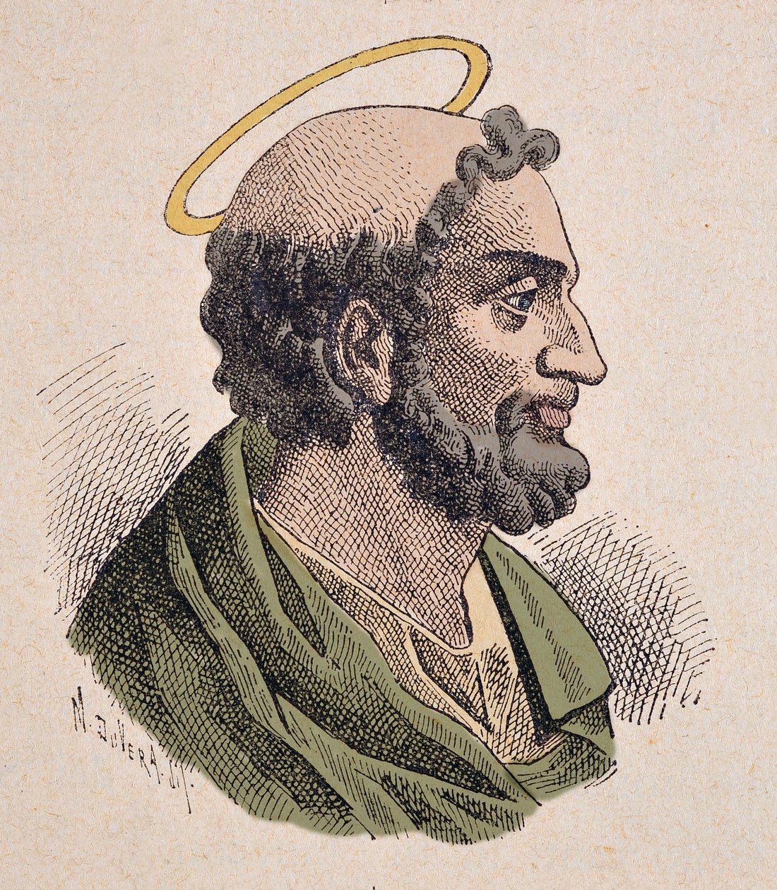 Ritratto di San Pietro, primo Papa e Vescovo di Roma da Italian School