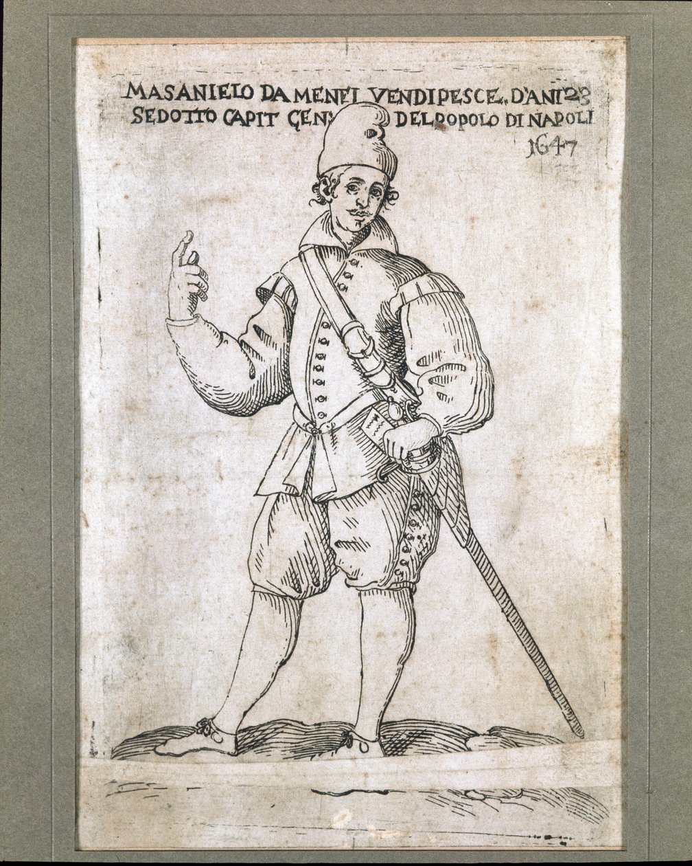 Ritratto del pescatore e rivoluzionario napoletano Masaniello (1623-1647) da Italian School