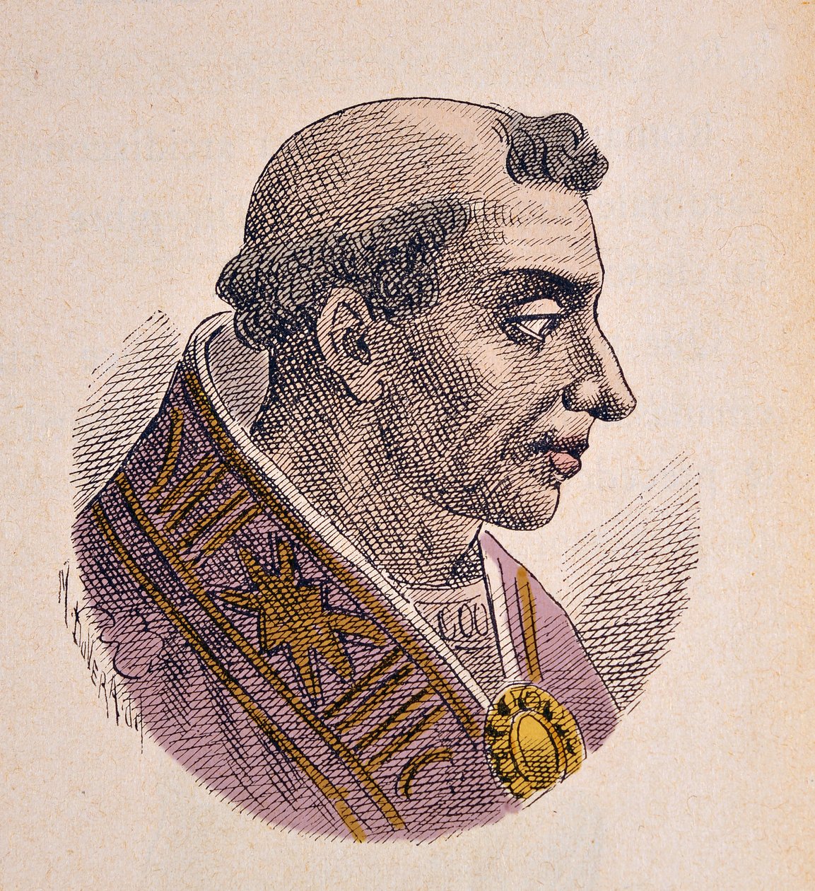 Ritratto di Papa Adriano II (867-872) da Italian School