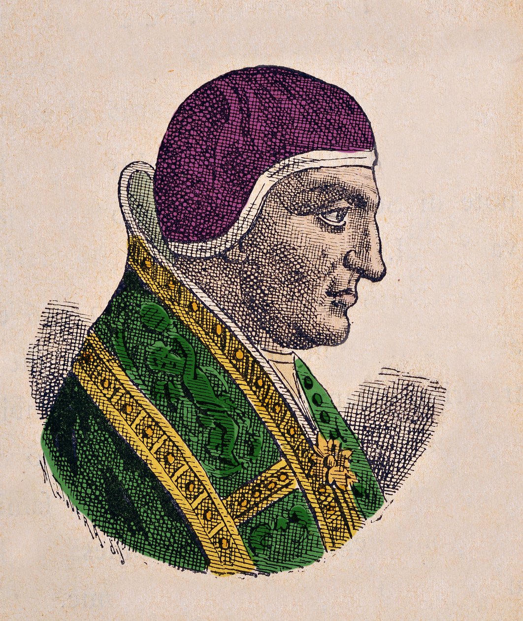 Ritratto di Papa Agapito II (946-955) da Italian School