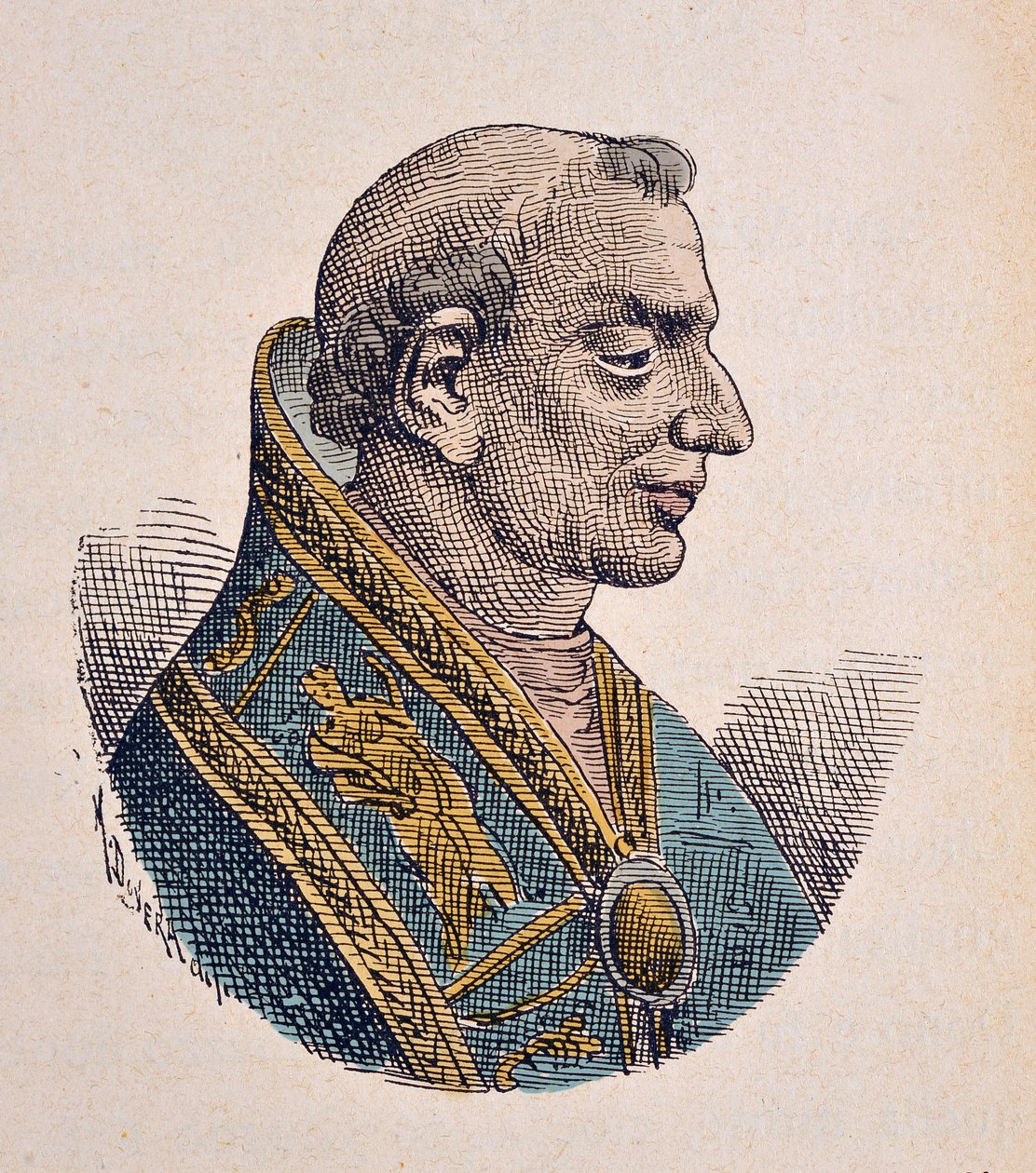 Ritratto di Papa Dono (Dono o Domno) (676-678) da Italian School