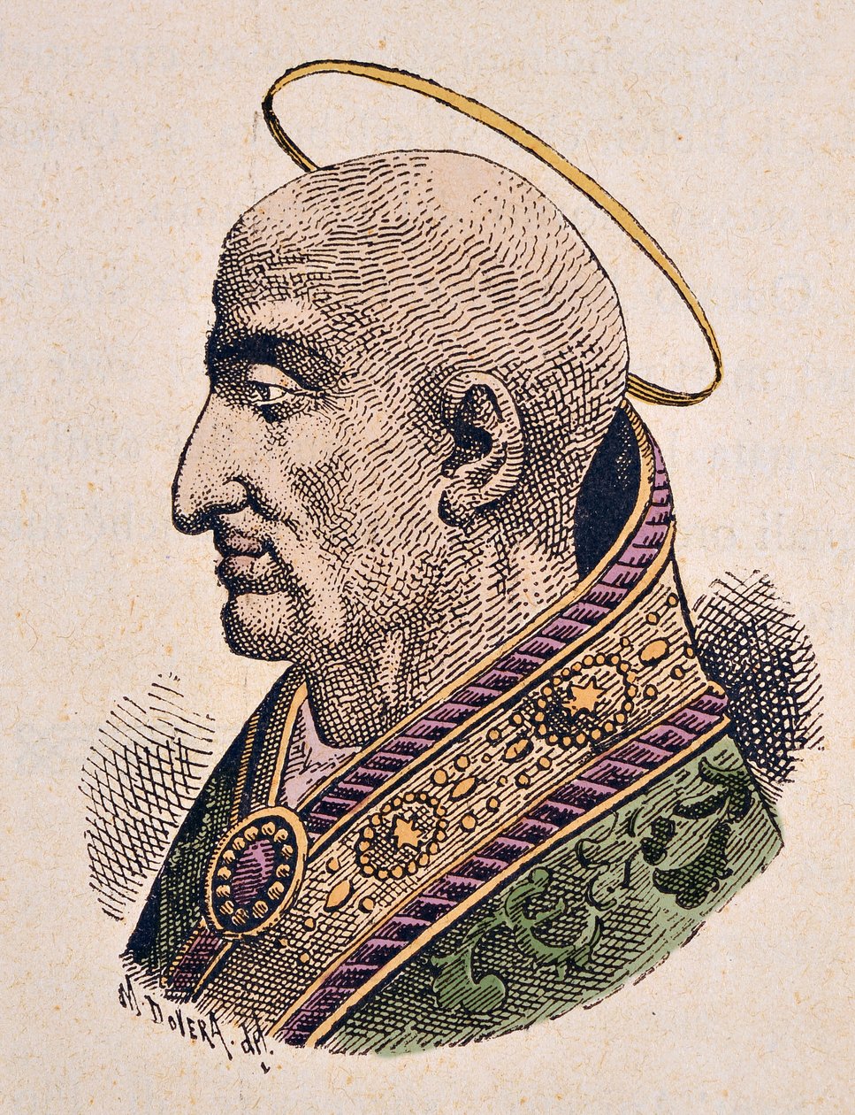 Ritratto di Papa Pio I (ca. 144-155) da Italian School