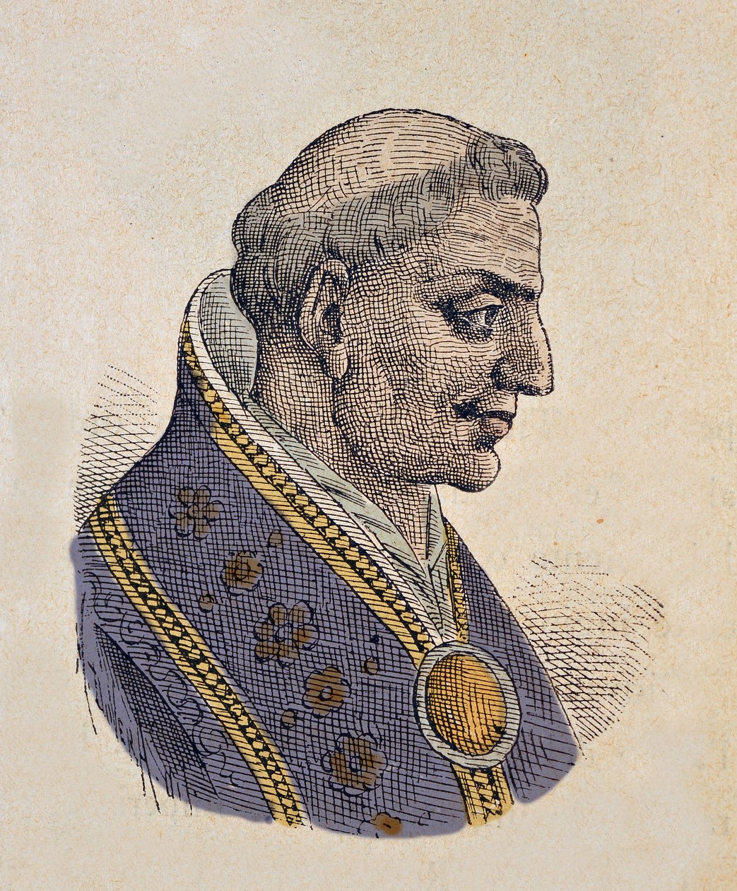 Ritratto di Papa Sisinnio (708) da Italian School