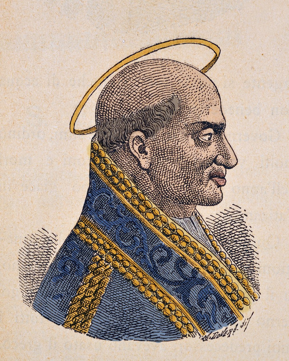 Ritratto di Papa Zefirino (199-217) da Italian School
