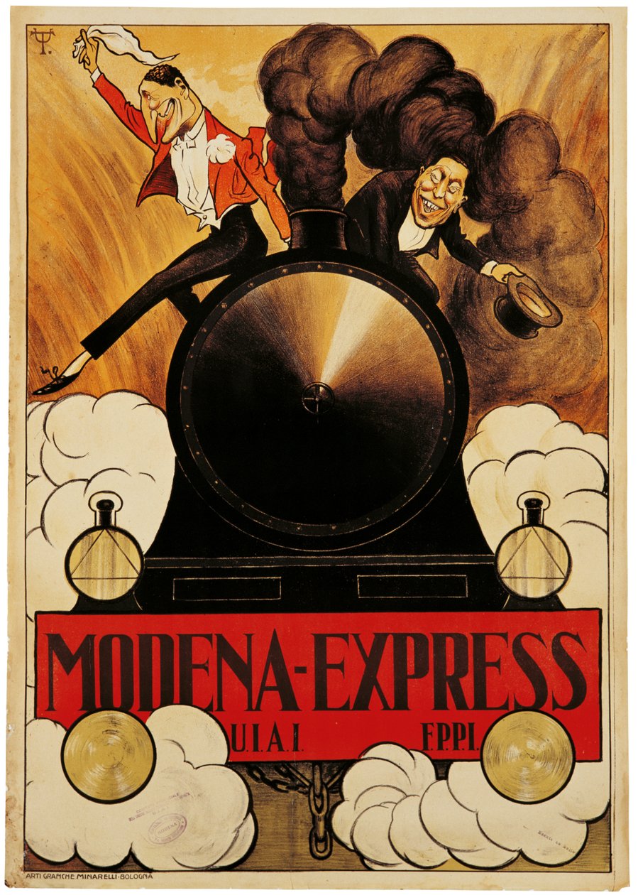 Poster pubblicitario per il Modena Express da Italian School