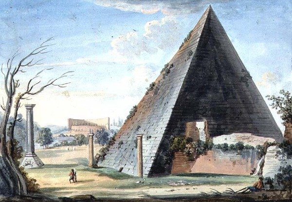 Tomba piramidale di Caio Cestio da Italian School
