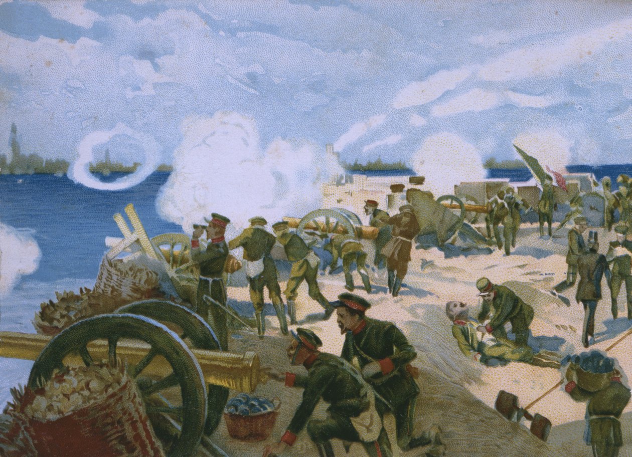 Ribellione a Venezia, marzo 1848, illustrazione da un album sulla storia del Risorgimento realizzato per il cioccolato Talmone, fine XIX secolo da Italian School