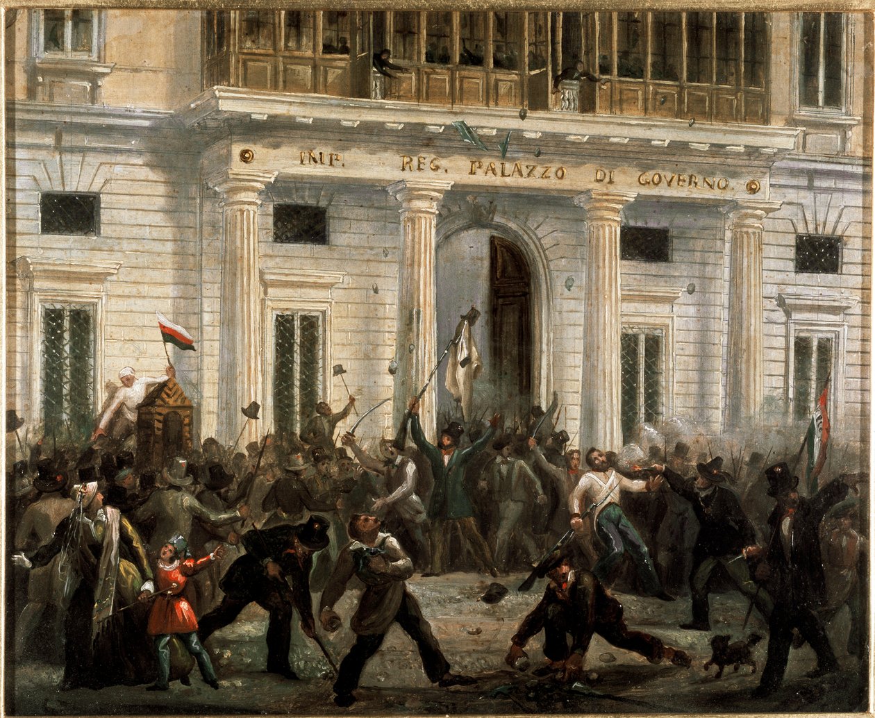 Rivoluzioni del 1848, Cinque Giornate di Milano: gli insorti prendono il Palazzo del Governo il 18 marzo da Italian School