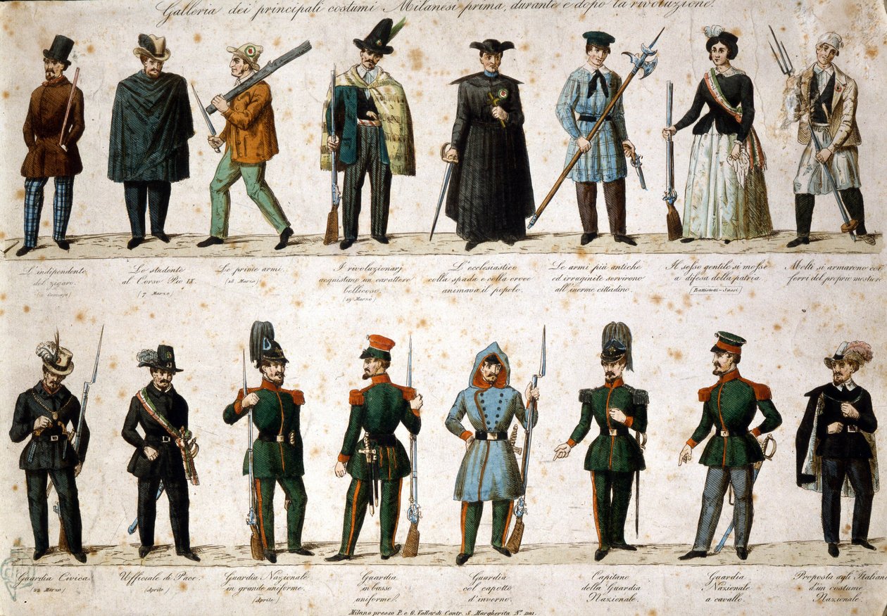 Risorgimento: Le Cinque Giornate di Milano (18-22 marzo 1848): uno dei primi episodi delle Rivoluzioni del 1848 (parte della Prima Guerra d