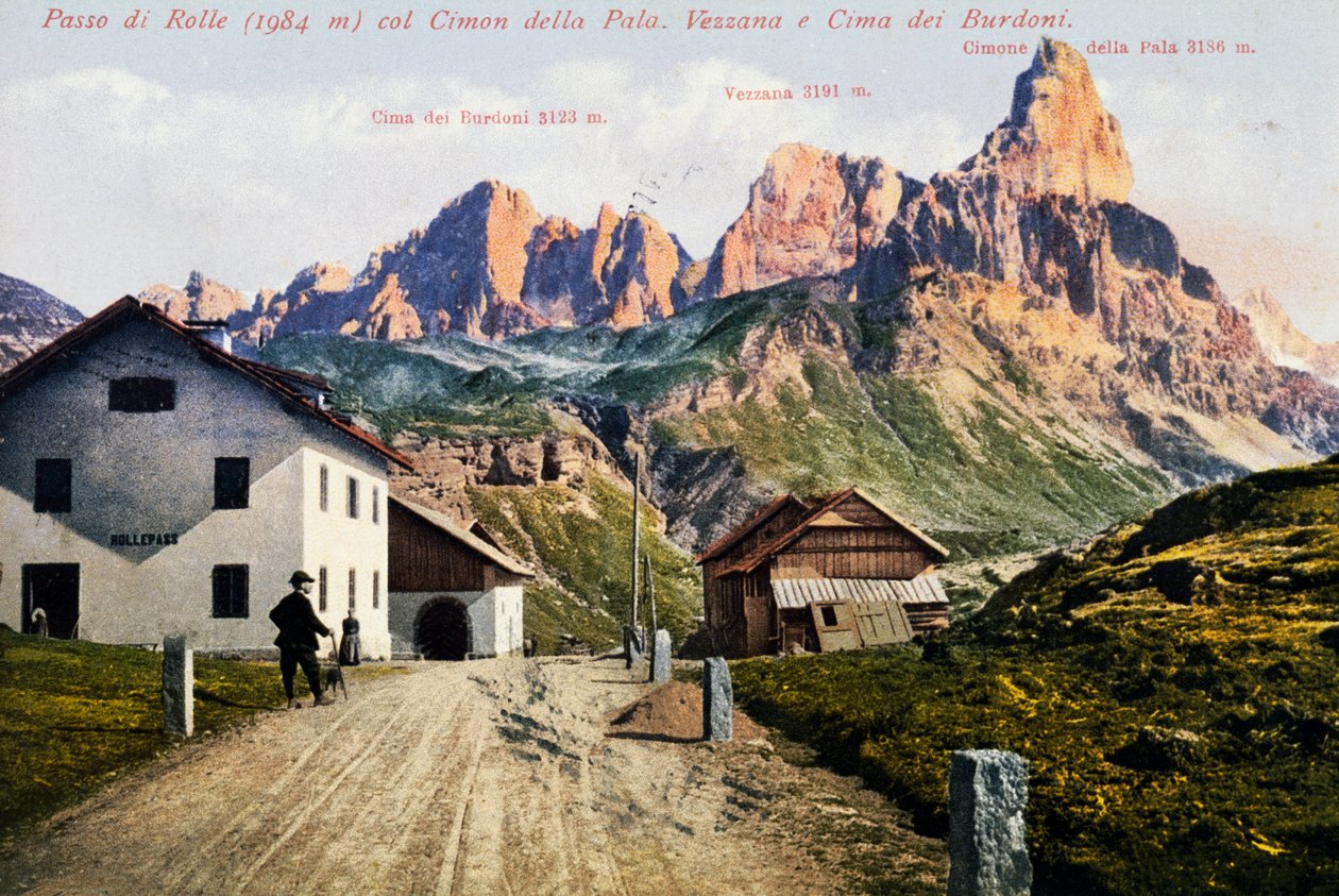 Passo Rolle, cartolina, Trentino-Alto Adige, Italia, XX secolo da Italian School
