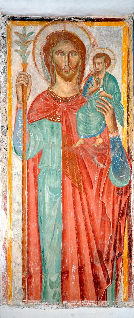San Cristoforo. Affresco anonimo del XIV secolo Varazze, cappella del castello Invrea, Italia da Italian School