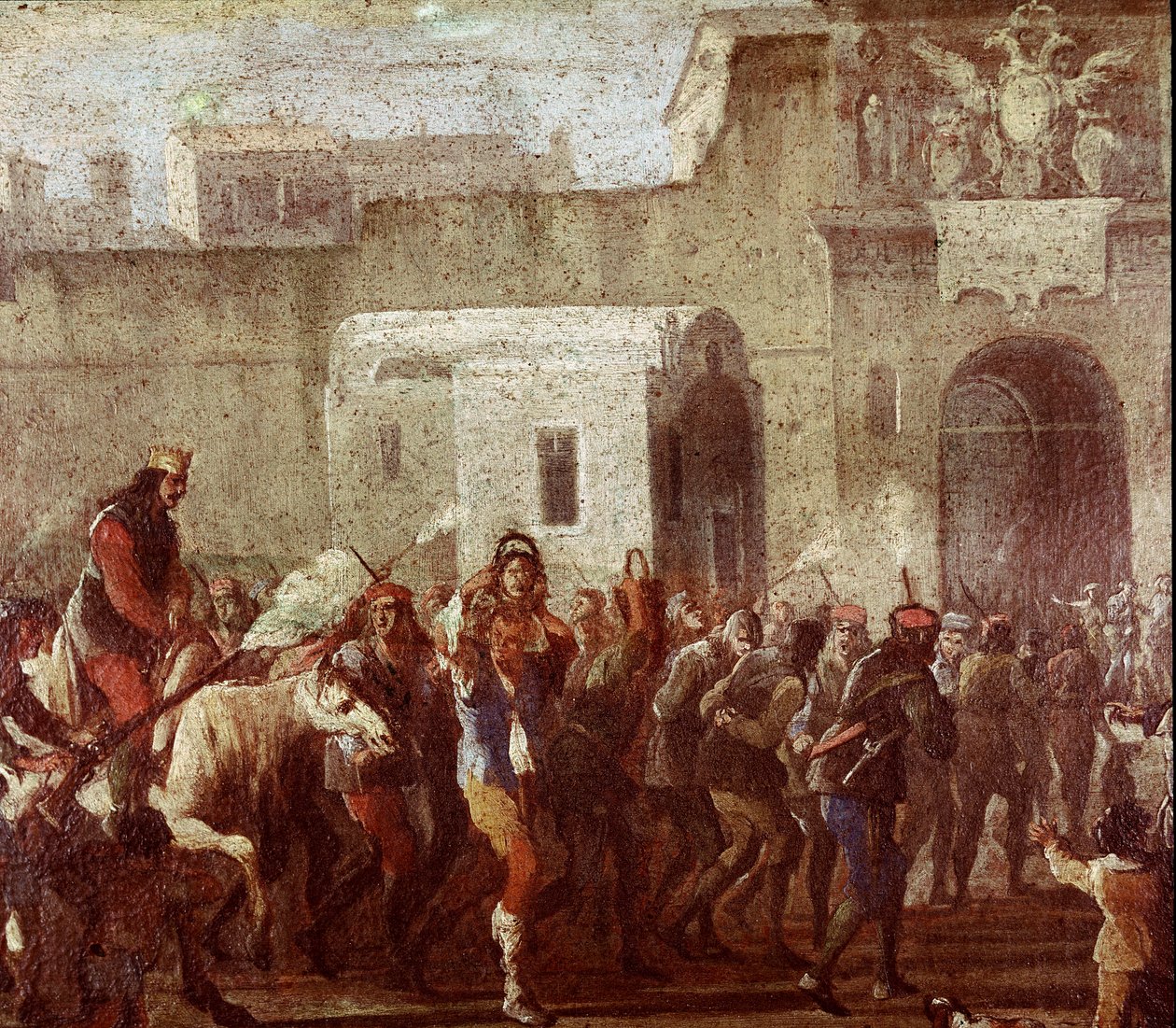 Scena di punizione dei ladri al tempo di Masaniello (dettaglio) da Italian School