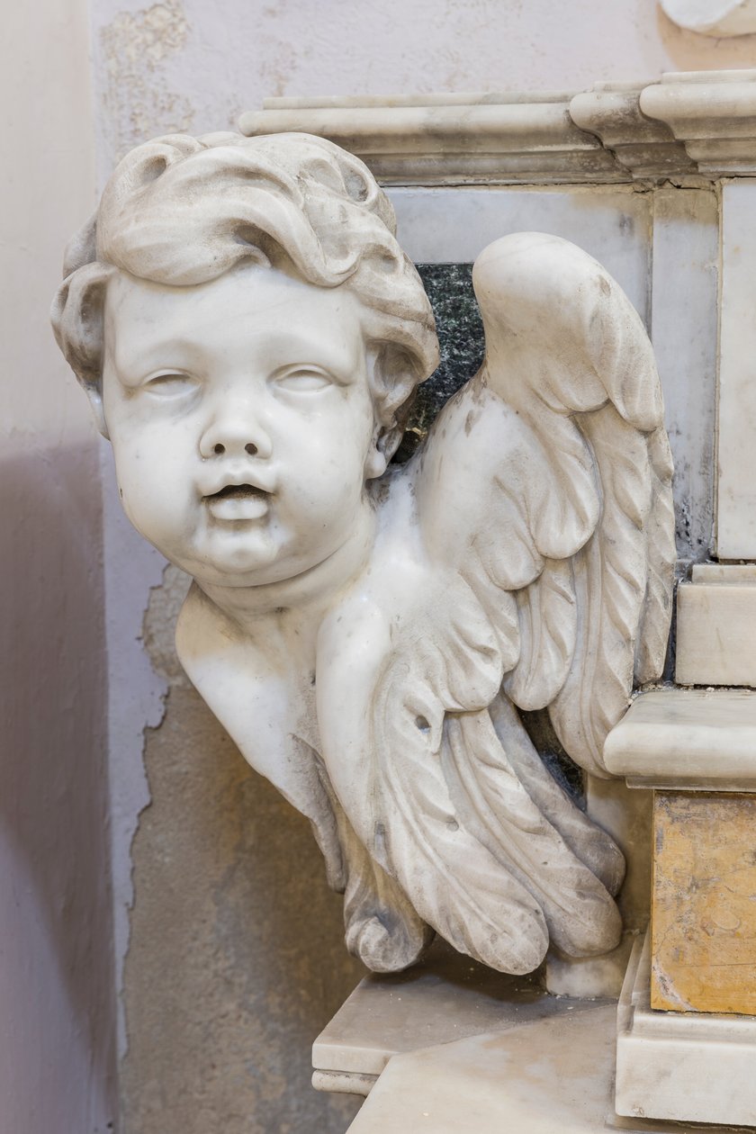 Parete laterale, altare laterale, dettaglio dell