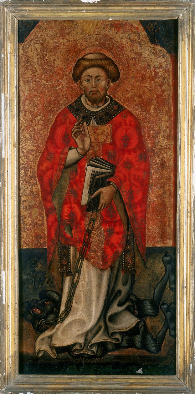 San Filippo che calpesta un demone, dipinto su legno del XV secolo da Italian School