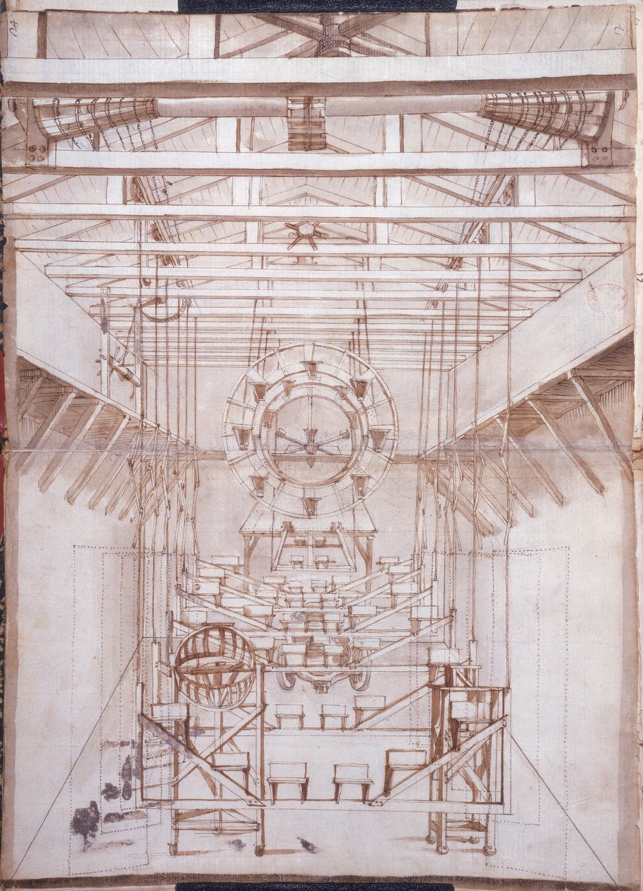 Macchinari scenici per le opere al teatro San Salvatore di Venezia, 1675 da Italian School