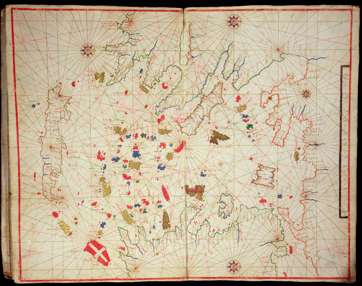 Il Mar Egeo, da un atlante nautico, 1646 da Italian School