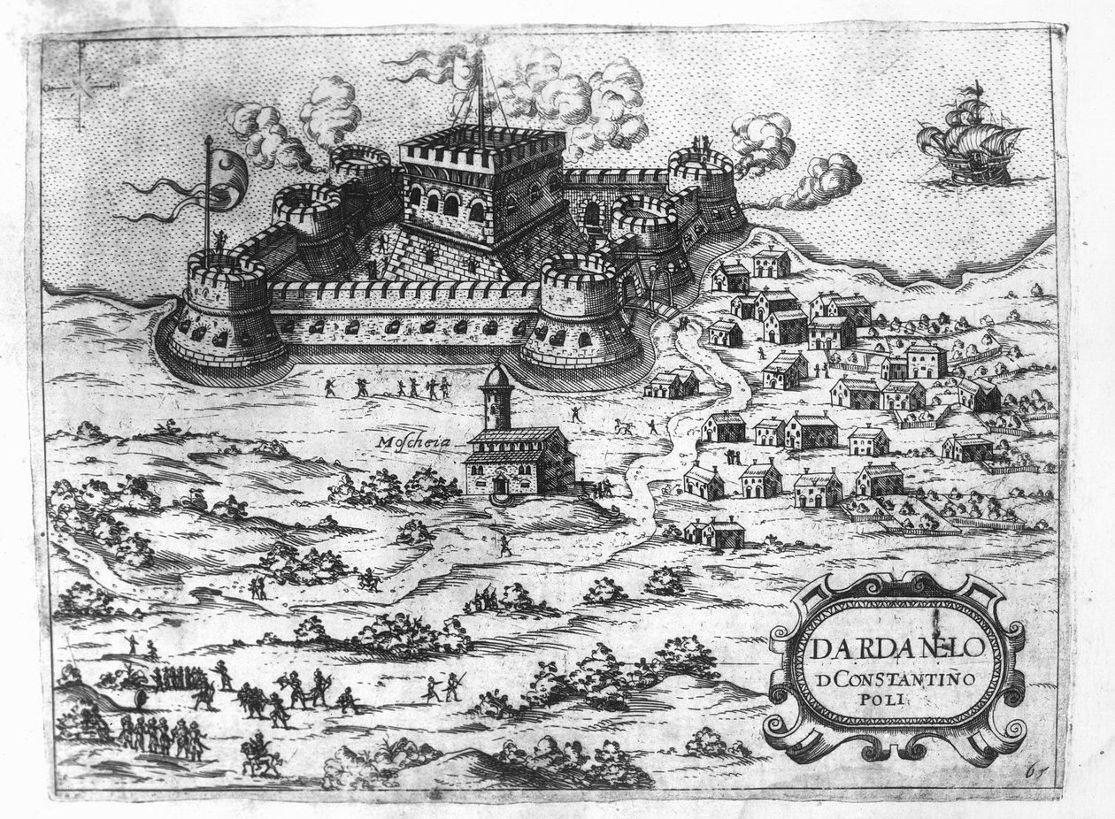 La fortezza di Costantinopoli da Italian School