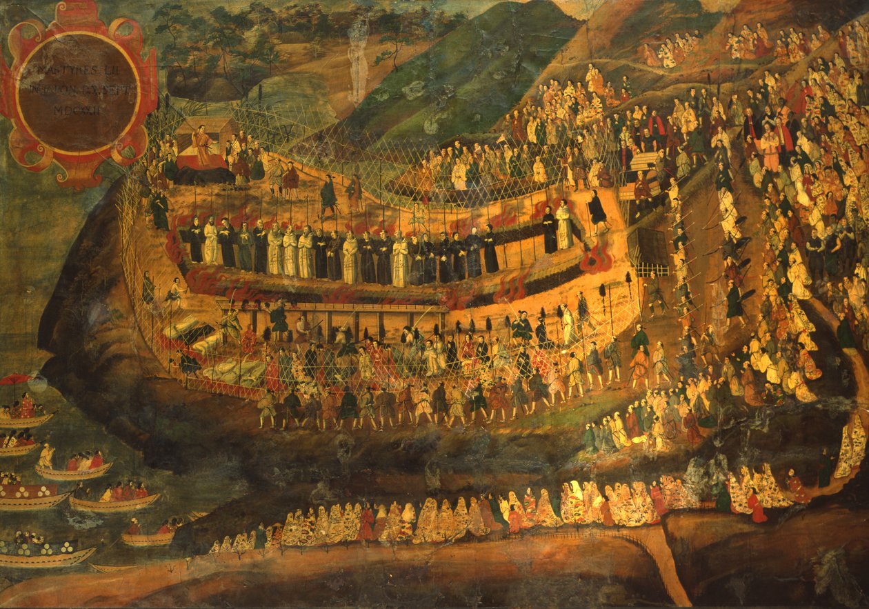 Il grande martirio dei cinquantadue martiri di Nagasaki (1622) da Italian School