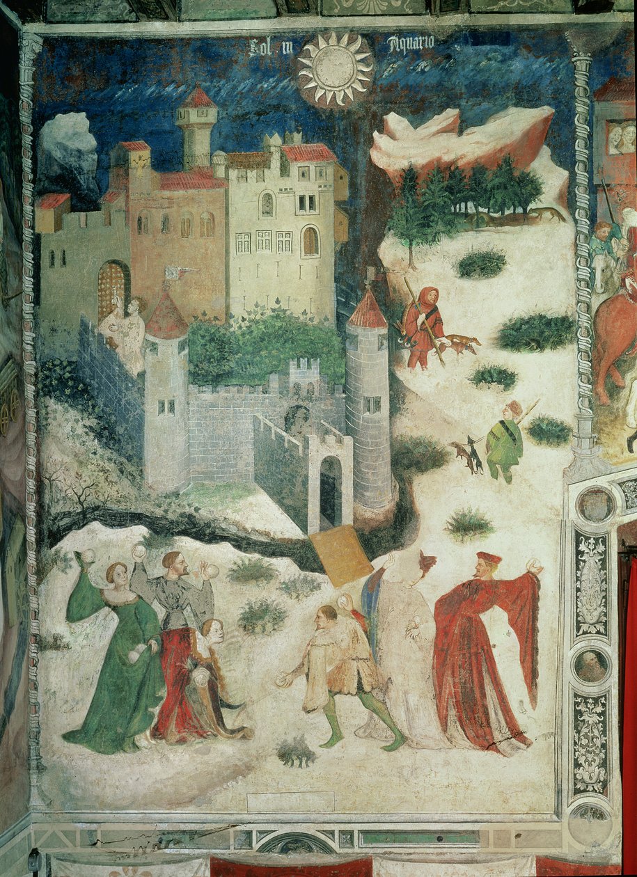 Il mese di gennaio, c.1400 da Italian School