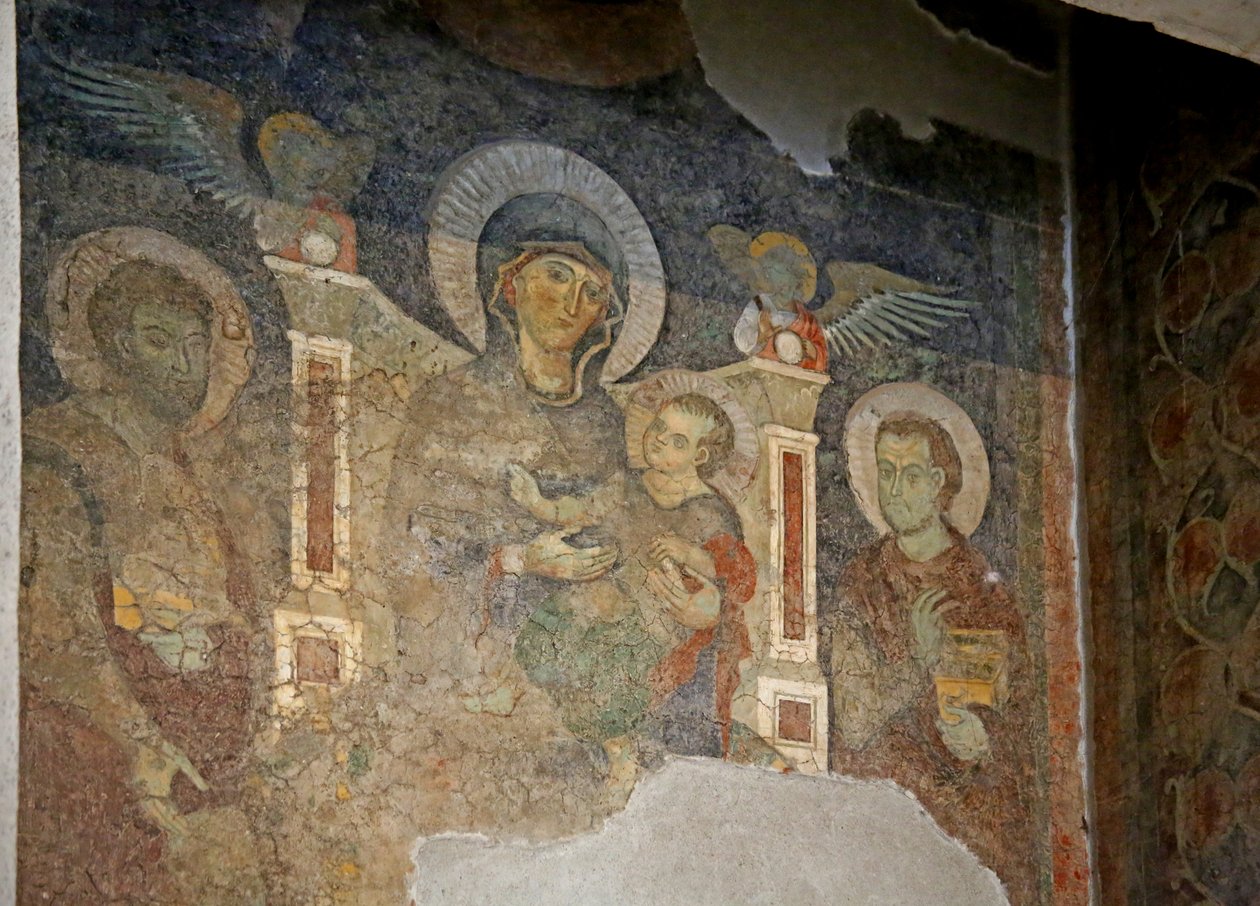La Vergine e il Bambino tra San Cosma e San Damiano da Italian School