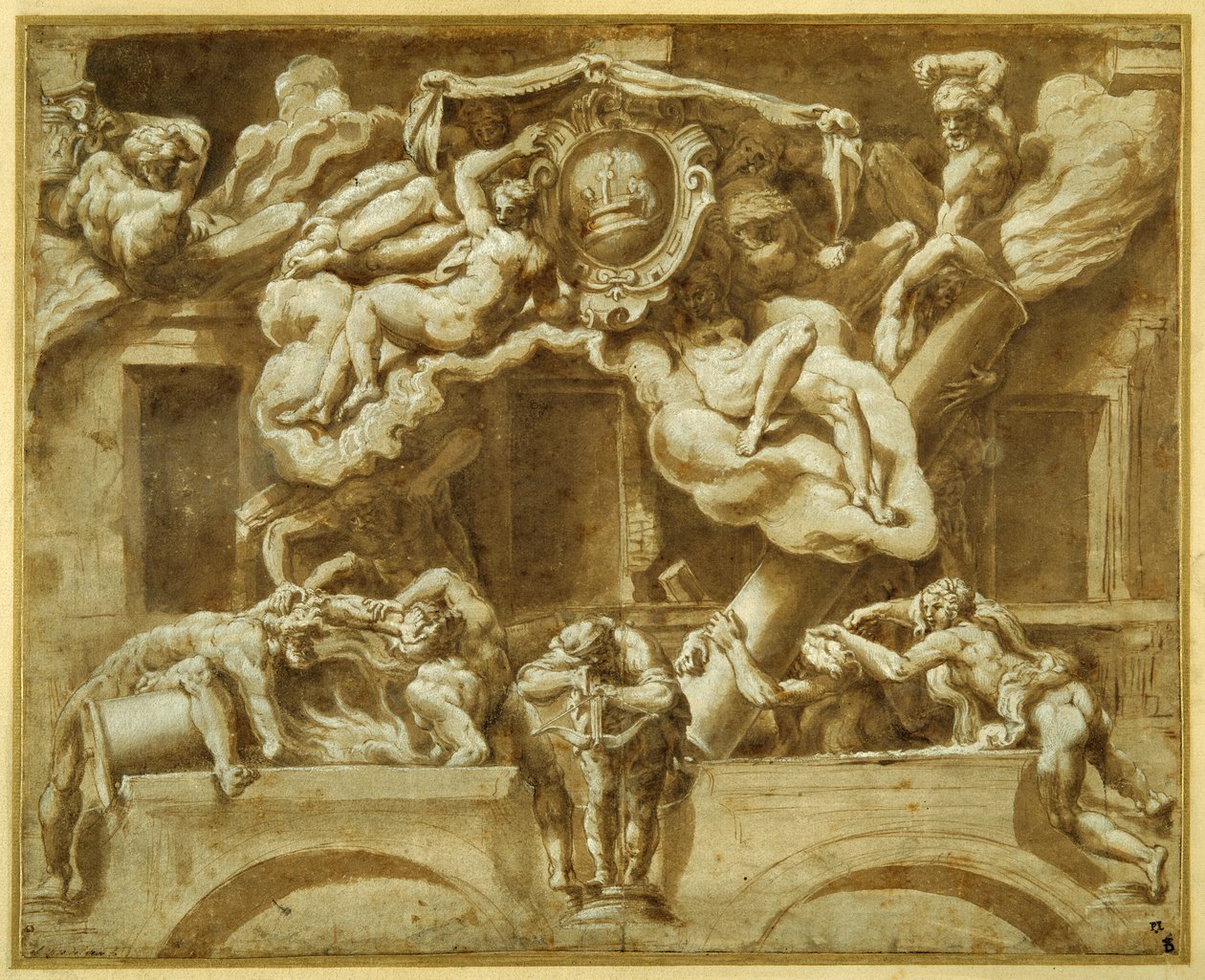La facciata di Casa Orsi, dopo Lelio Orsi da Italian School