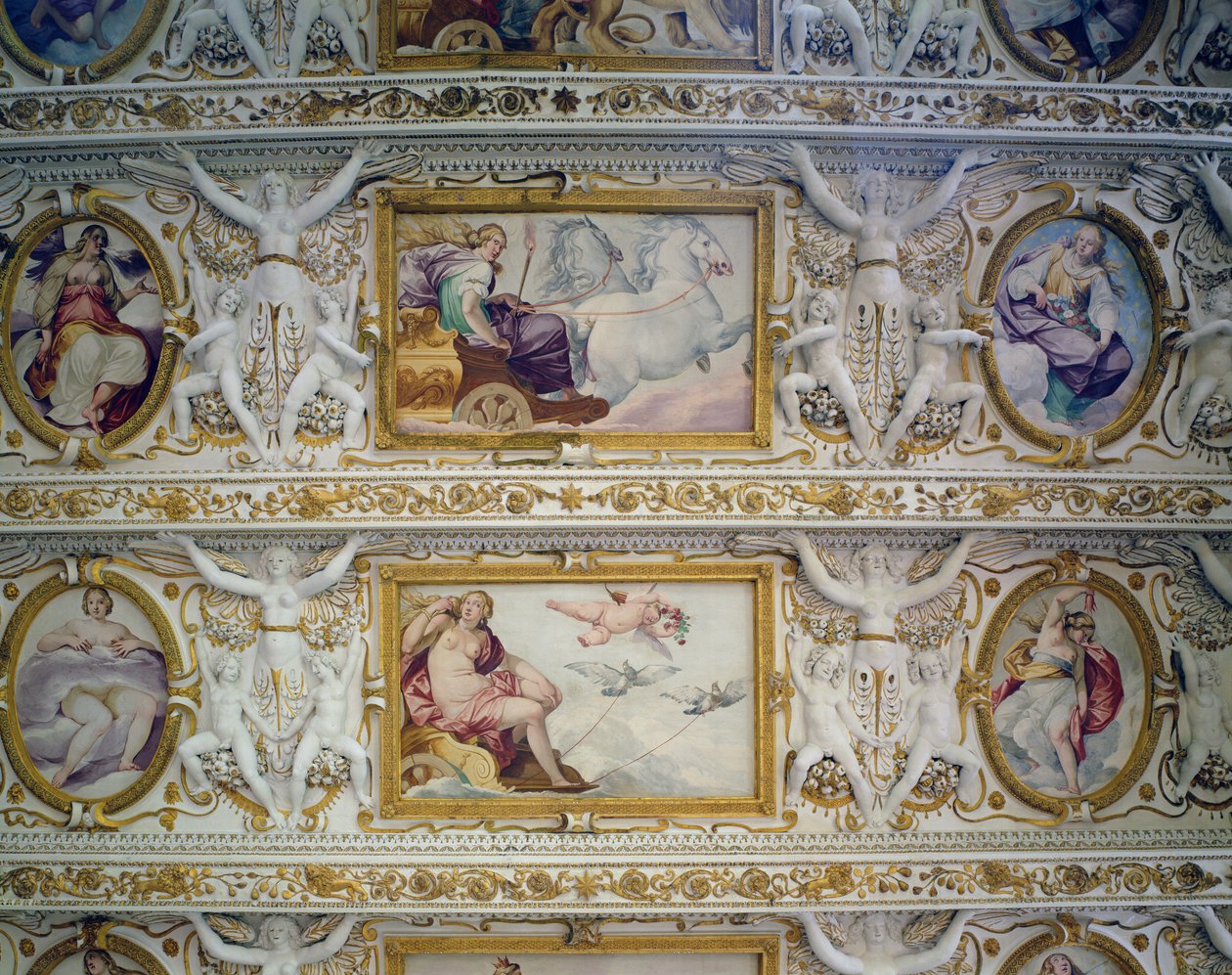 La sala del primo piano (dettaglio) da Italian School