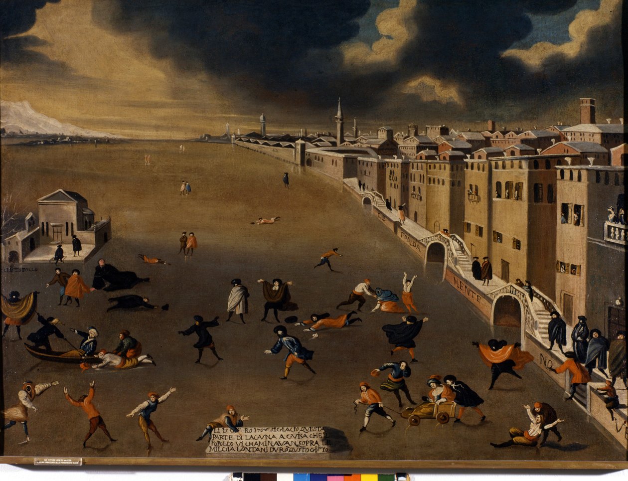 Venezia. La laguna ghiacciata nel quartiere di Fondamenta Nuove nel XVIII secolo. Venezia, Pinacoteca Querini - Stampalia. da Italian School