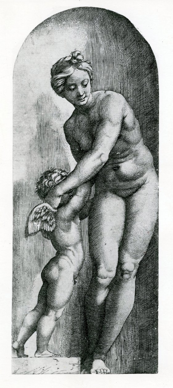 Venere e Amore, XVII secolo da Italian School