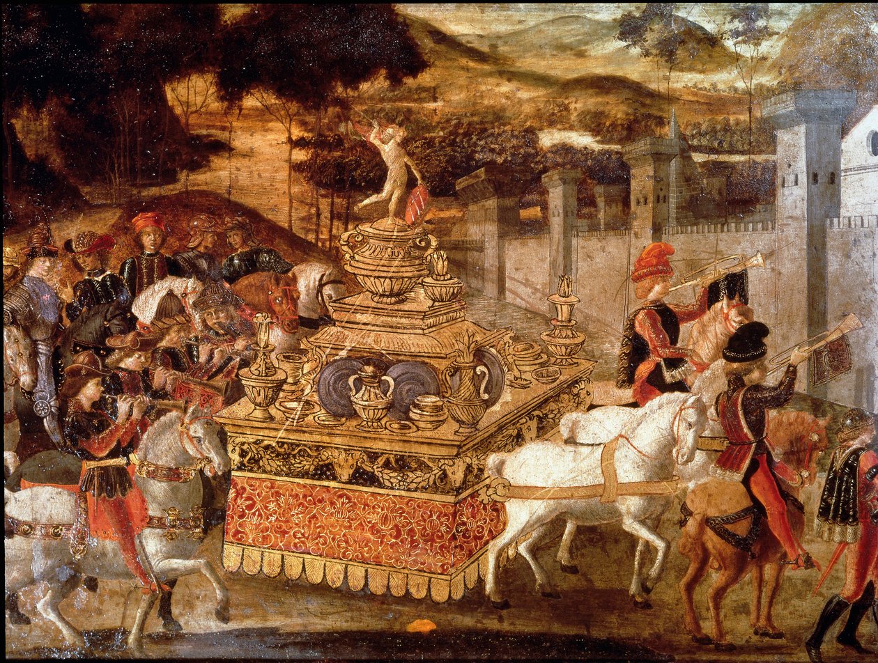 Vittoria di Lucio Emilio Paolo sul re Perseo di Macedonia (dettaglio del corteo e del carro trionfale) da Italian School