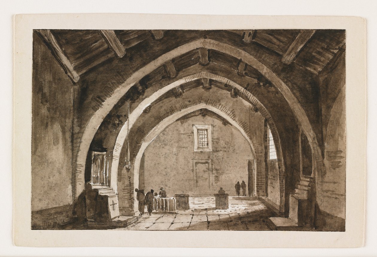 Veduta di un interno di chiesa, inizio XIX secolo da Italian School