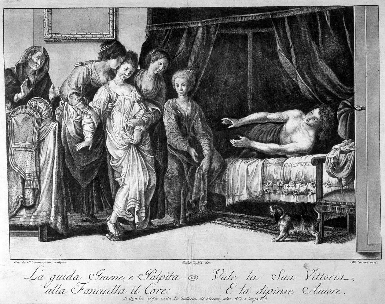 Moglie portata al letto del marito (il giorno del matrimonio?), Italia, XVIII secolo da Italian School